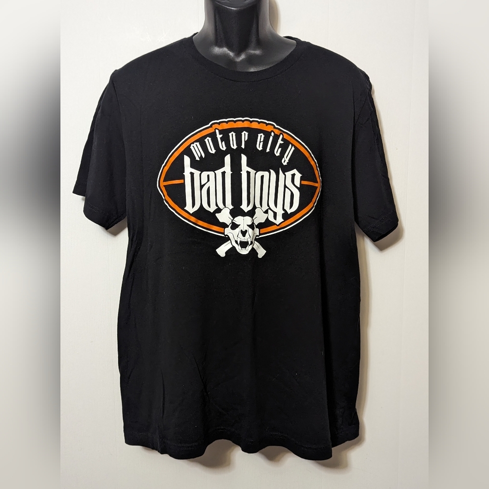 Men's Motor City Bad Boys Black Football T-Shirt Size XL